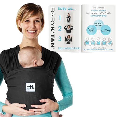 Breeze Baby K'tan Baby Carrier, #1 Easy Pre-Wrapped Baby Sling Gift | Breathable 100% Cotton Mesh | Hands Free Wrap for Infants | No Rings Or Buckles | Newborn to Toddler up to 35lb (See Size Chart)