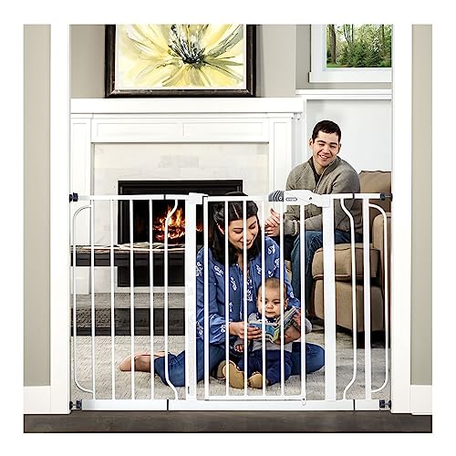 Regalo Easy Step 49-Inch Extra Wide Baby Gate, Includes 4-Inch and 12-Inch Extension Kit, 4 Pack of Pressure Mount Kit and 4 Pack of Wall Mount Kit