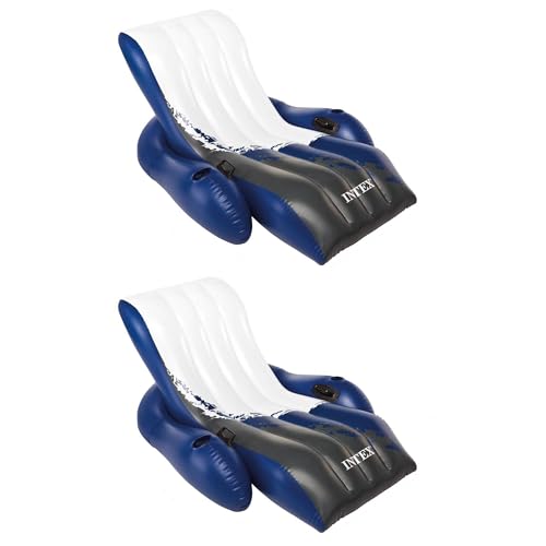 Intex Durable 18 Gauge Vinyl Inflatable Recliner (2 Pack)