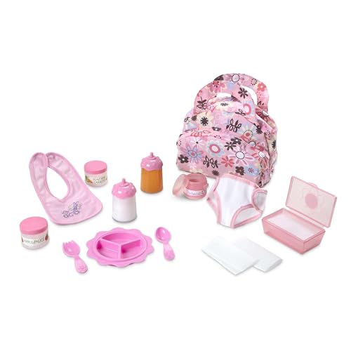 Melissa & Doug Doll Feeding and Changing Accessories - Bib, Bag, Diaper, Wipes, Utensils, Bottles 7.30 high x 11.20 Wide x 14.30 deep
