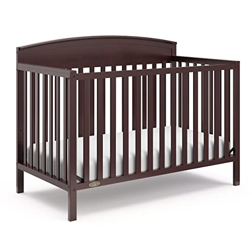 Graco Benton 5-in-1 Convertible Crib (Espresso)  GREENGUARD Gold Certified, Converts from Baby Crib to Toddler Bed, Daybed and Full-Size Bed, Fits Standard Full-Size Crib Mattress