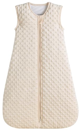 BABYINABAG Very Warm 2.5 Tog Quilted Winter Model Baby Sleep Bag or Sack, Plush Minky Dot for Infants and Toddlers (Medium (10-24 mos))