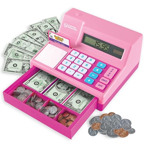 Learning Resources Pretend & Play Calculator Cash Register Pink