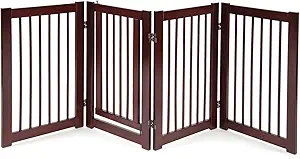 Primetime Petz 360 Configurable Dog Gate with Door  Indoor Freestanding Walk Through Wood Pet Gate