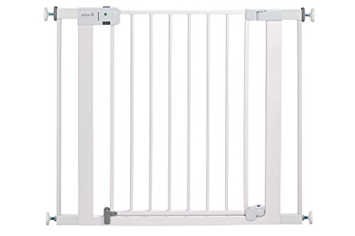 Safety 1st Easy Install Baby Gate for Doorways, Auto-Close Pressure-Mounted Magnetic Latch, Indoor Dog Gates, No Drilling, Fits 29"-38", White