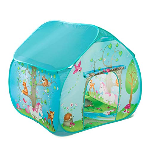 Pop It Up | Enchanted Forest Play Tent, Blue | Fun2Give | Front & Back Doors, Spacious Interior, Pretend Play, Toddlers & Kids Ages 3+