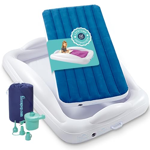 hiccapop Inflatable Toddler Travel Bed (Navy)