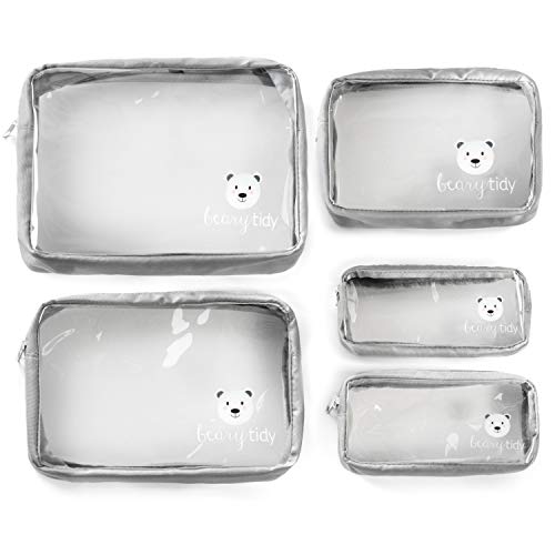 Beary Tidy 5-Piece Pouch Set