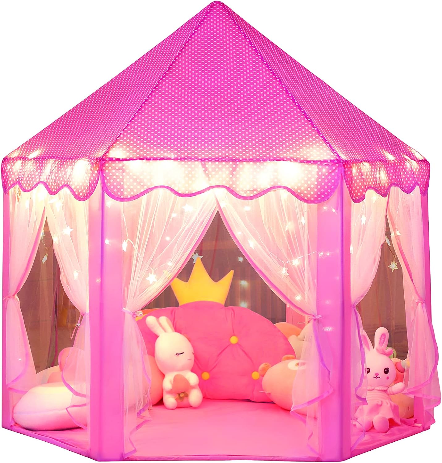 wilwolfer Princess Castle Play Tent (Pink)