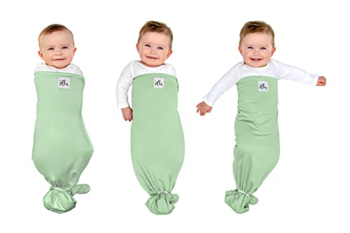 The Ollie Swaddle  Sleep Swaddle for Babies | Breathable, Moisture-Wicking Fabric to Prevent Overheating | Soft, Adjustable Fit | Ideal for Newborns & Infants (Meadow)