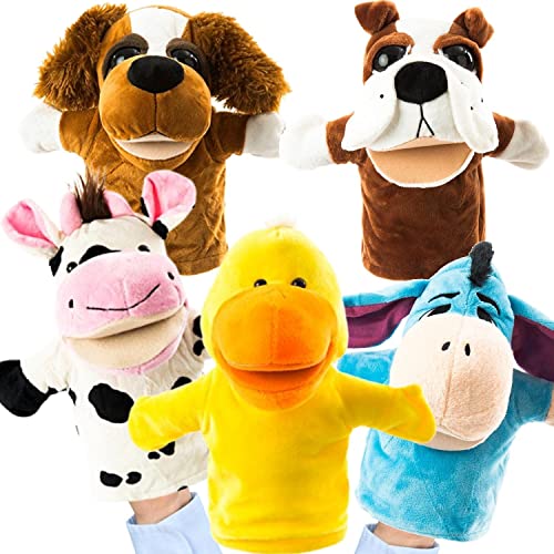 Animal Hand Puppets Set (5-pack)