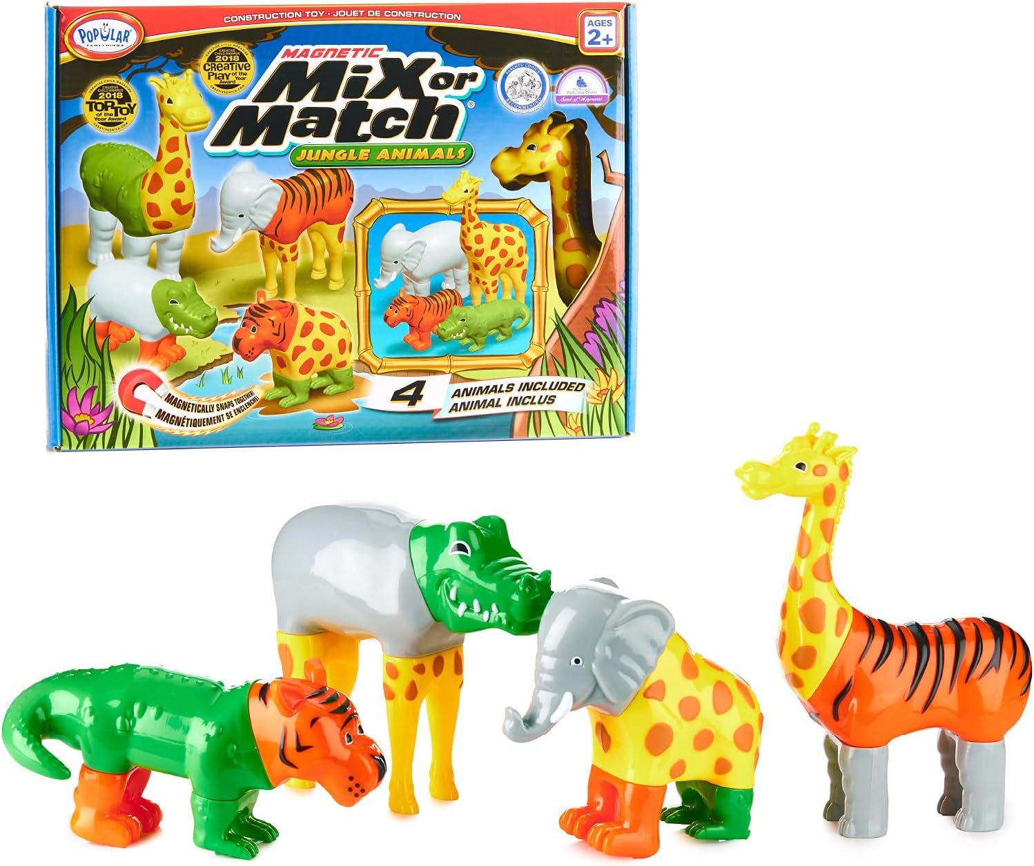 Magnetic Mix or Match Jungle Animals Toy Play Set