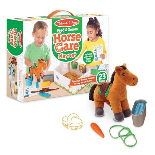 Melissa & Doug Feed & Groom Horse Set