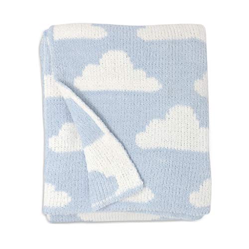 Living Textiles Blue Clouds Chenille Blanket