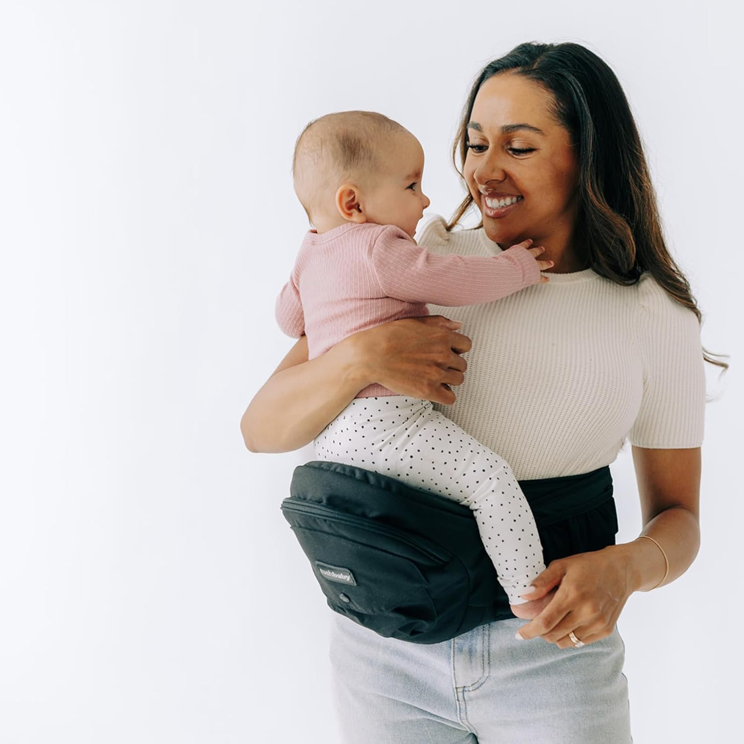 Tushbaby The Original Premium Quality Hip Seat Carrier  Safety-Certified Baby & Toddler Carrier with Secure Safety Buckles, No-Flimsy-Foam Design, Storage Pockets & Nursing Pillow. 03 yrs