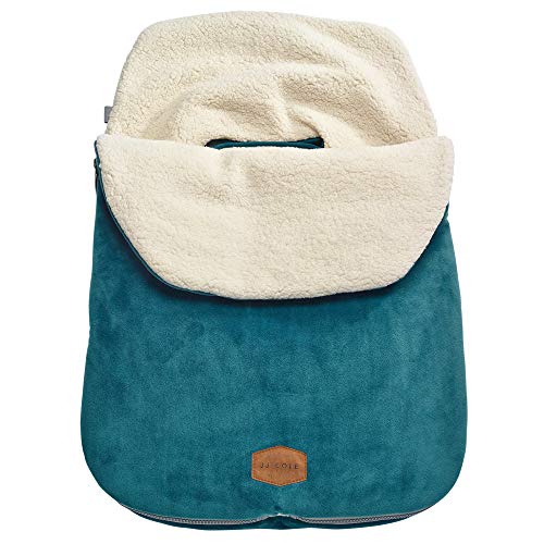 JJ Cole Bundle Me Winter Baby Car Seat Cover and Bunting Bag Original Black Sherpa Lined Baby Carrier Cover Winter Baby Essentials
