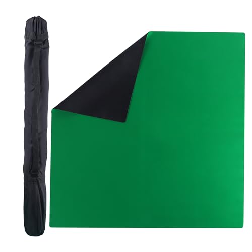 GSE Games & Sports Expert 32 x 32 Inches Rubber Anti-Slip Playmat, Mahjong, Dominoes, Poker Cards and Board Games Tabletop Cover Mat with Carrying Bag (Green)