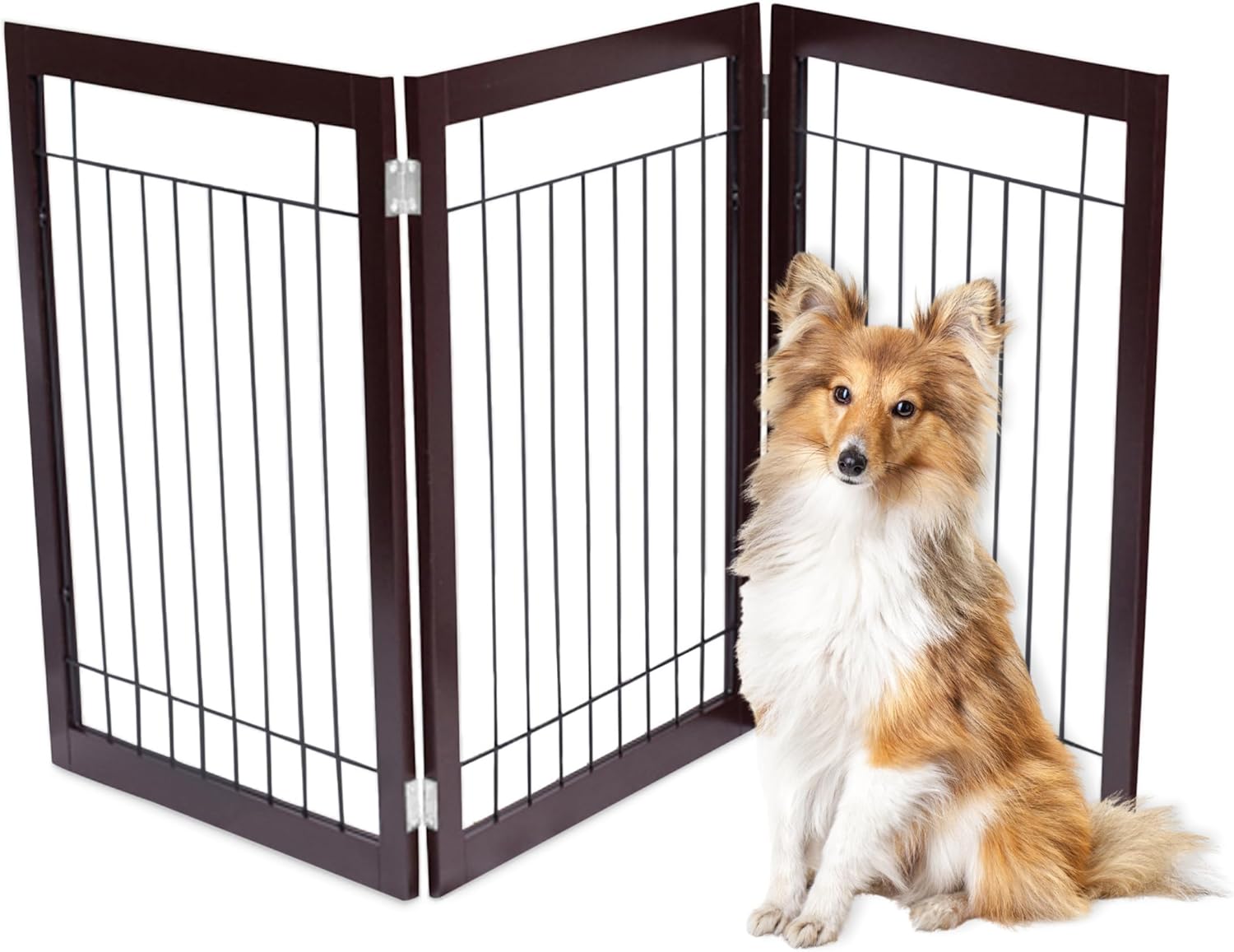 INTERNET'S BEST Dog Gate - 3 Panel, 30" H