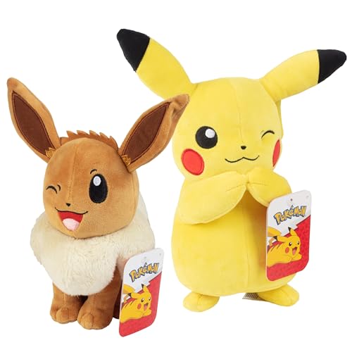 Pokemon 8" Eevee & Pikachu 2-Pack