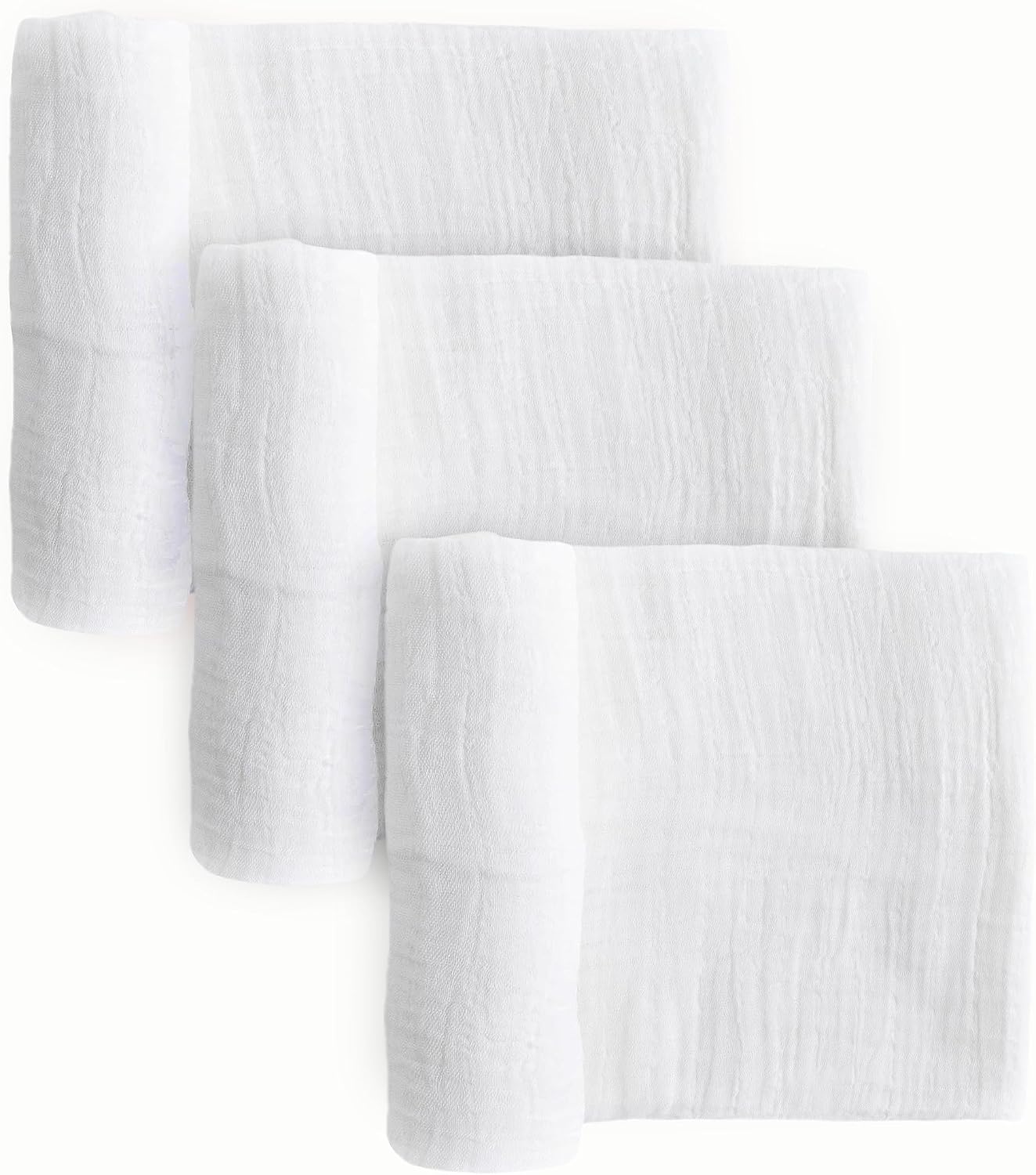 Little Unicorn Premium Muslin Swaddle (White)