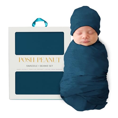 Posh Peanut Swaddle + Beanie Set