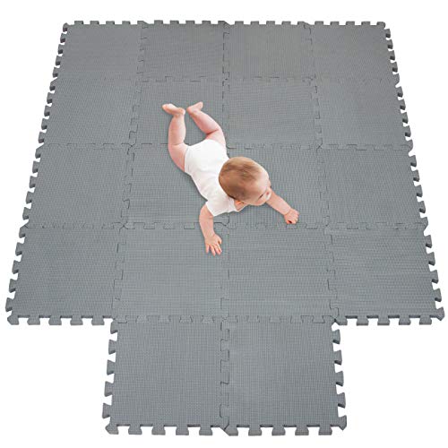 meiqicool Foam Play Mat Thick Soft EVA (Grey 18 Piece L)