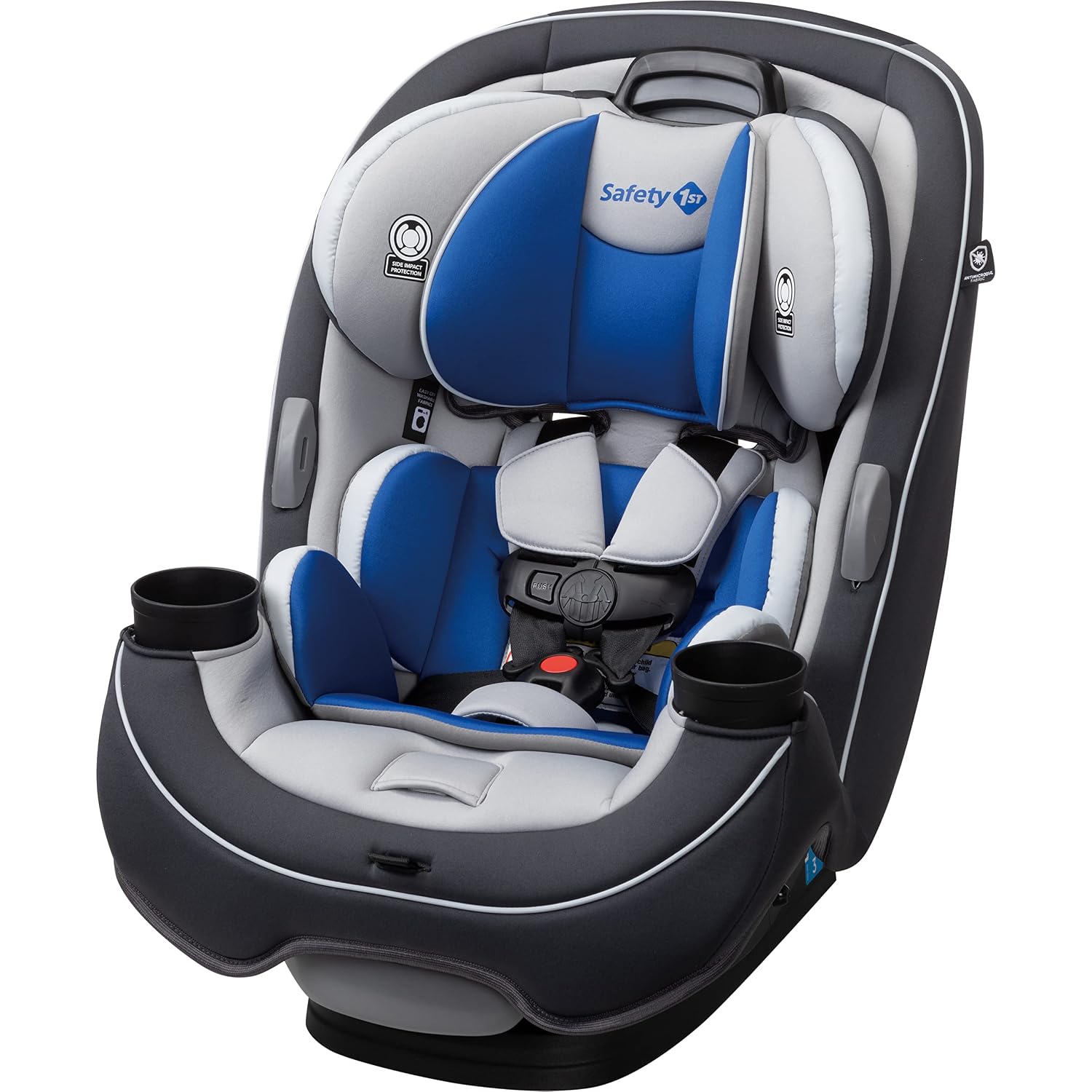 Safety 1st Grow and Go All-in-One Slim Convertible Car Seat, Rear Facing, 5-40 lbs, Forward Facing (30-65 lbs), High Back Booster Seat 40-100 pounds, Carbon Wave