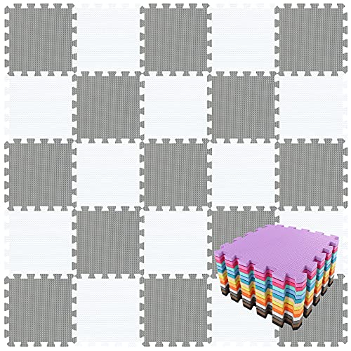 qqpp EVA 18 Tiles (White, Gray)