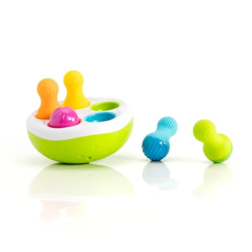 Fat Brain Toys F248 Fat Brain SpinnyPins, Kids Preschool, Spinning and Sorting Building Sets, Early Development Toy for Babies Aged 18 Months and Older
