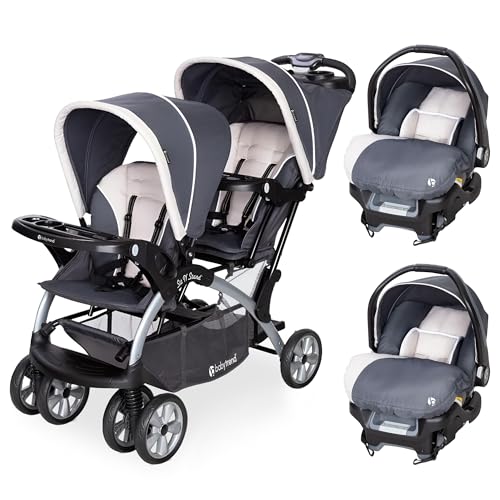 Baby Trend Double Stroller & 2 Car Seat Combo