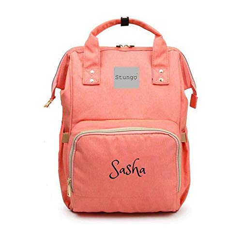 Personalized Large Diaper Bag Knapsack/Tote (Orange)