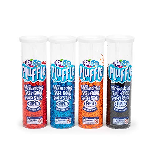 Educational Insights Pluffle 4-Pack - Sensory Bin Foam Set, No Mess Alternative to Sand Toys & Slime for Toddlers, Fun Sensory Table Filler for Home or Classroom, Gift for Kids Ages 3+