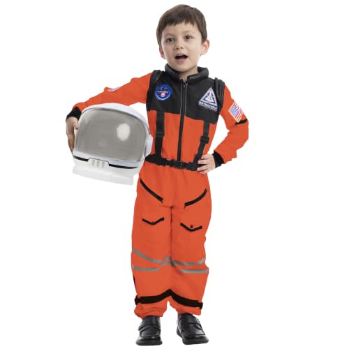 Spooktacular Creations Astronaut Costume with Helmet, Space Suit for Toddler, Kids Astronaut Halloween Costume for Cosplay