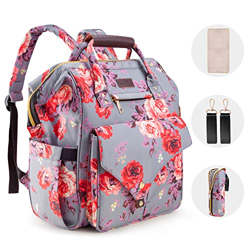 Kaome Diaper Bag Backpack (Floral)