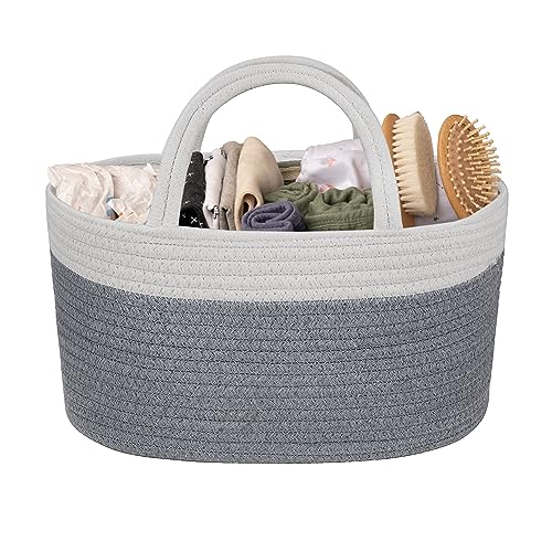 Natemia Baby Diaper Caddy Organizer - Baby Shower Basket for Gifts - Nursery Storage for Diapers, Wipes, Breast Pump - Portable Organizer and Gift Bag - Newborn Essentials