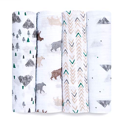 aden + anais Essentials Swaddle Blanket (Bear Necessities)