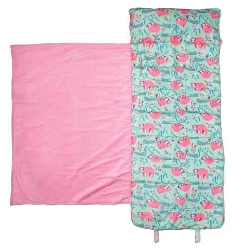 Stephen Joseph, Toddler All Over Print Nap Mat with Soft Blanket and Removable Pillow for Boys & Girls, Kids Sleeping Bag for Elementary, Daycare, Preschool with Carry Handle