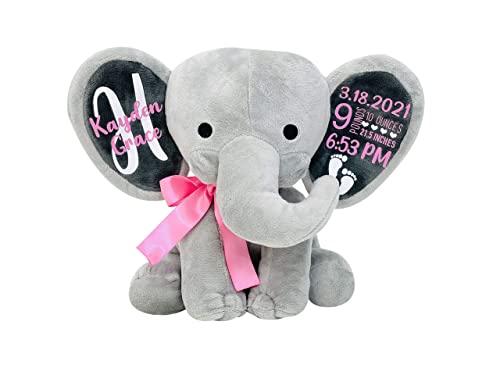 Personalized Birth Announcement Elephant