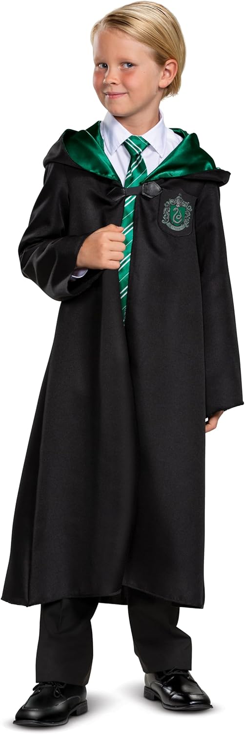 Harry Potter Robe, Official Hogwarts Wizarding World Costume Robes, Classic Kids Size Dress Up Accessory