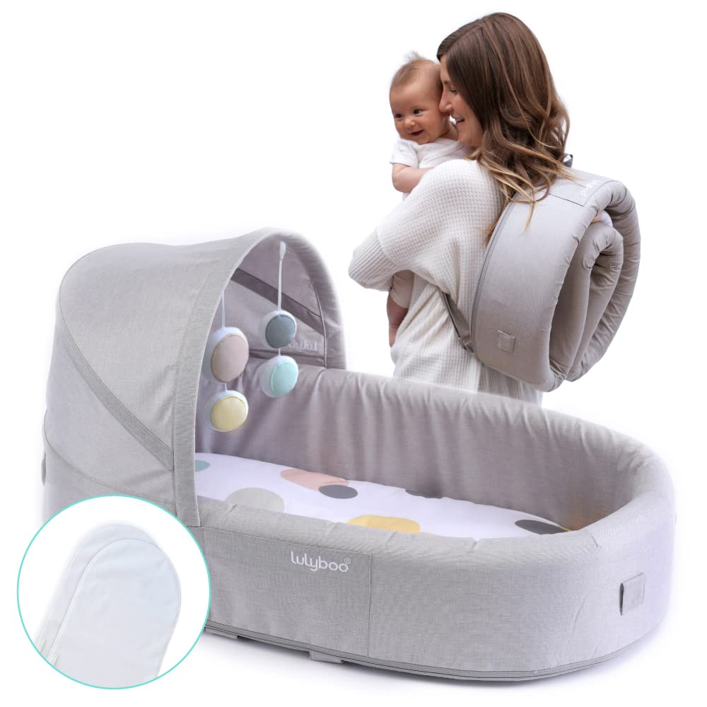 Lulyboo Portable Baby Travel Lounge & Playpen (Gray/Metro)
