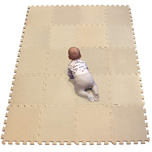 YIMINYUER Baby Playmat, 20 Pcs Soft EVA Foam Jigsaw Puzzle Exercise Yoga Mat, Non-Toxic Portable Playroom Flooring for Crawling, Floor Protection, Unisex, R10-G301020