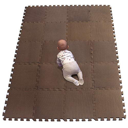 YIMINYUER 20 Tiles (30cm30cm1cm Each Tile) Baby Soft Puzzle Play Mats, Kids Thick EVA Foam Floor, Toddlers & Children's Soft Interlocking Mat R06G301020