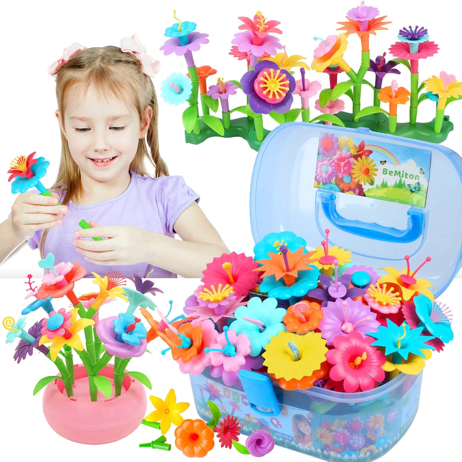 BEMITON Flower Building Toy Set