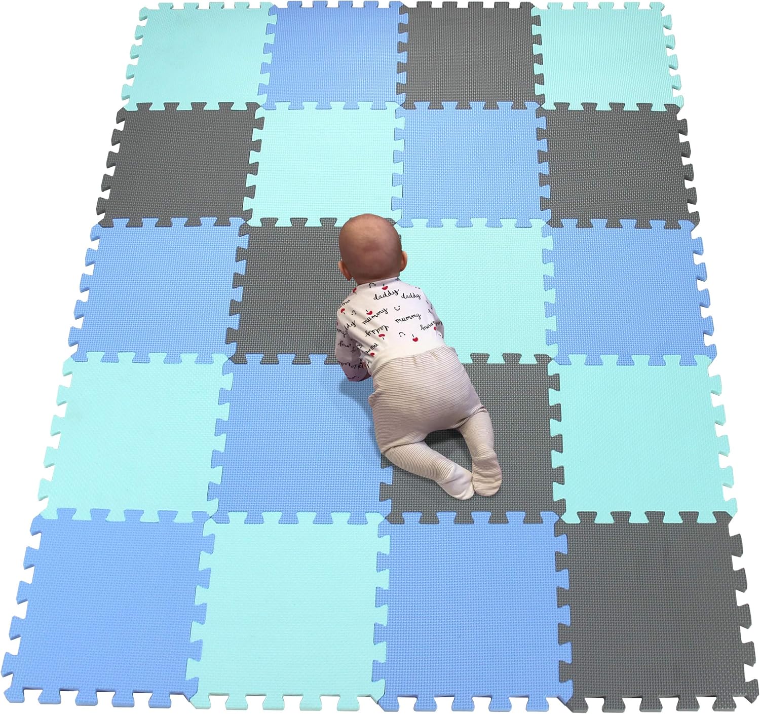 YIMINYUER 20 Tiles (30cm30cm1cm Each Tile) Baby Soft Puzzle Play Mats, Kids Thick EVA Foam Floor, Toddlers & Children's Soft Interlocking Mat R07R08R12G301020