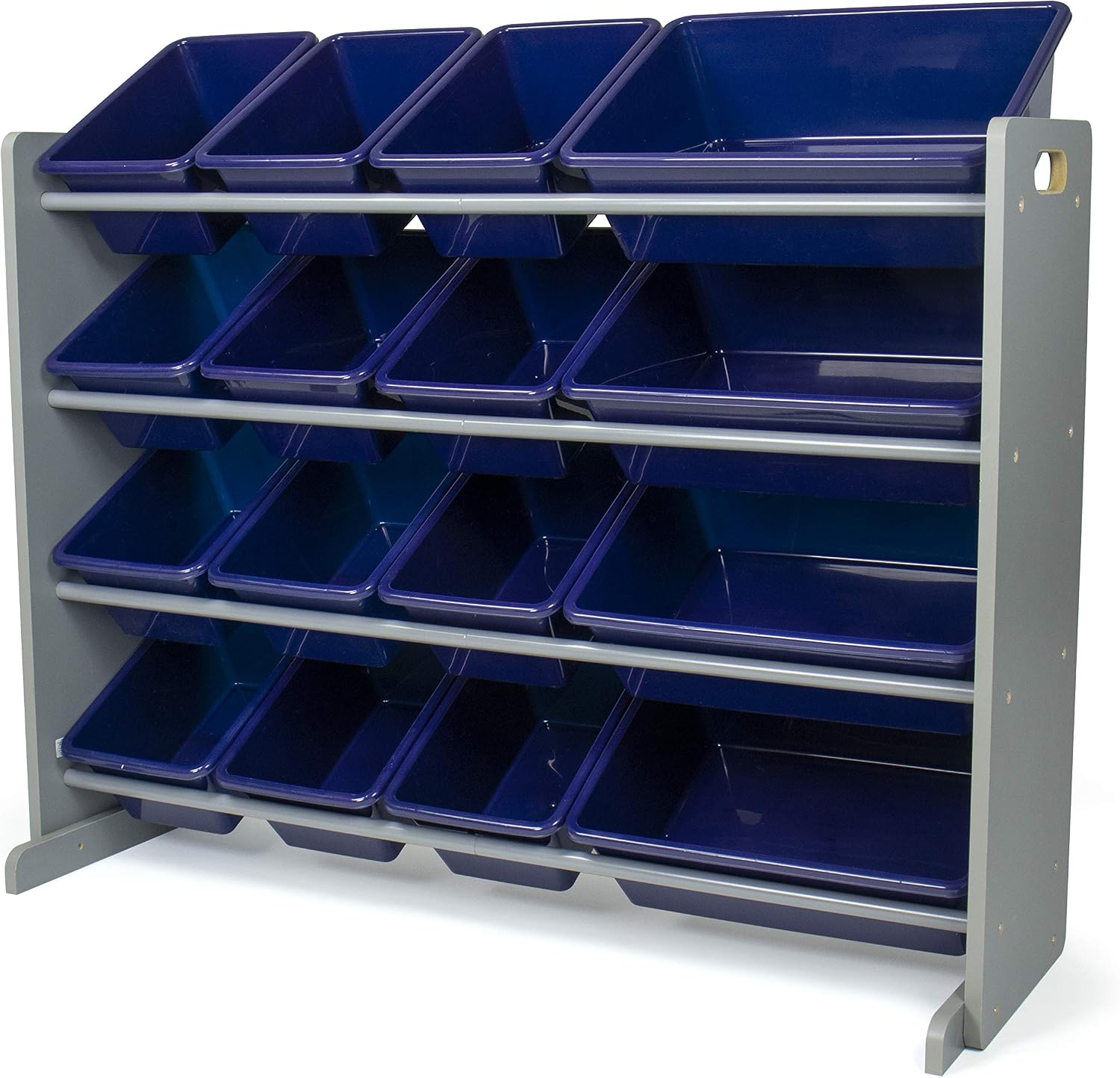 Humble Crew Supersized Toy Storage Organizer with 16 Removable Bins, Grey/Navy  Large Toy Storage for Toddlers Ideal for Kids' Rooms, Playrooms, and Nurseries - Modern Toy Bins for Kids