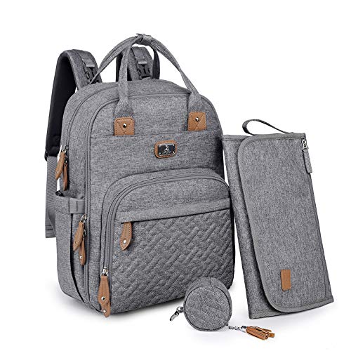 Dikaslon Diaper Bag Backpack (Gray)