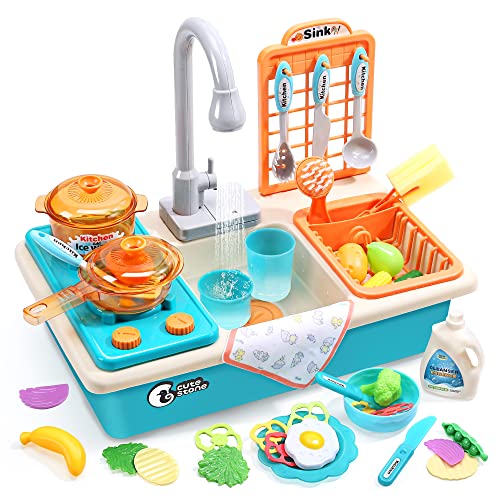 CUTE STONE Play Kitchen Sink Toys