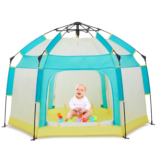 Bend River Playpen with Canopy (Green)