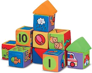 Melissa & Doug K's Kids Match and Build Soft Blocks