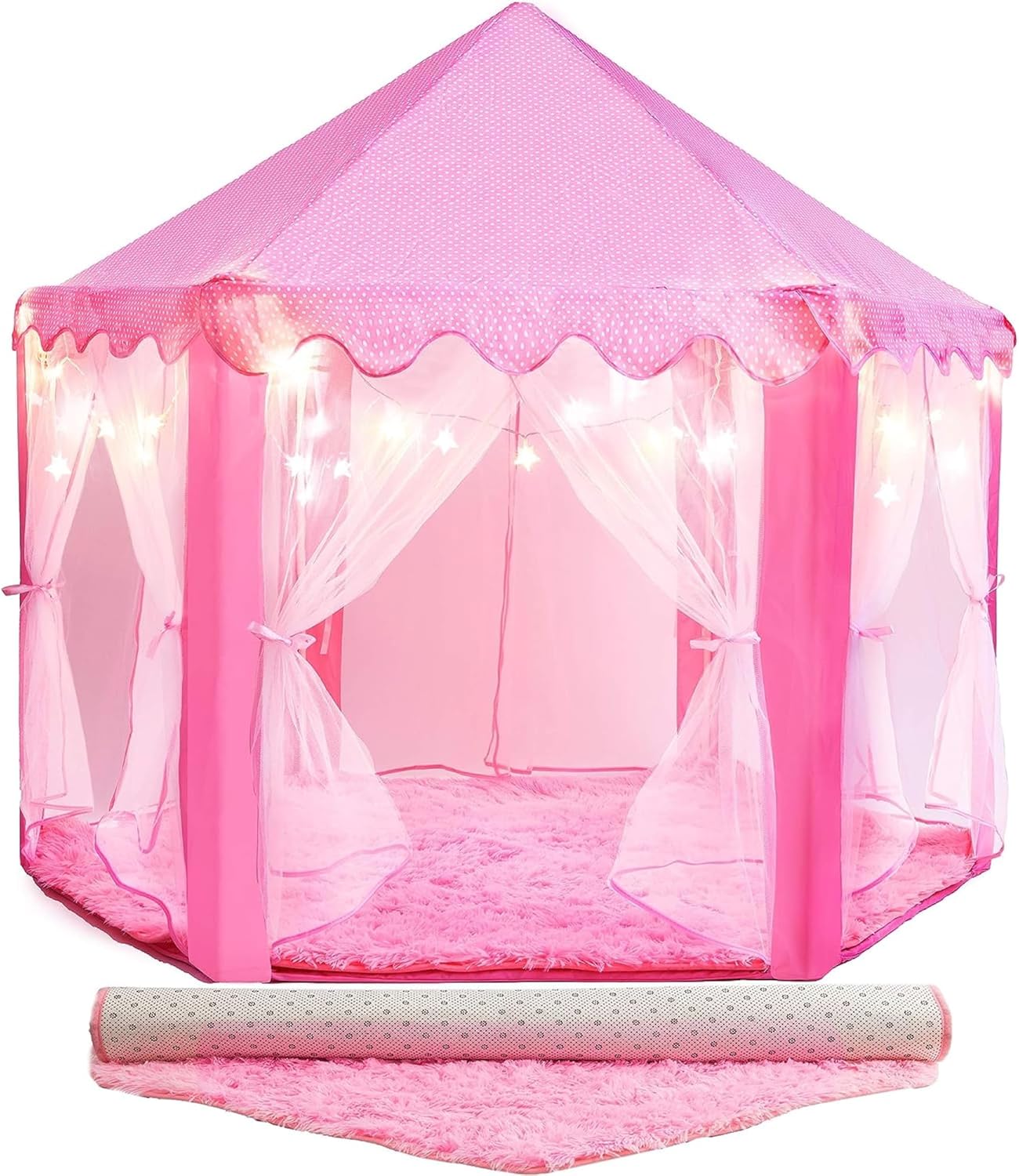 PLAYVIBE Princess Tent + Rug